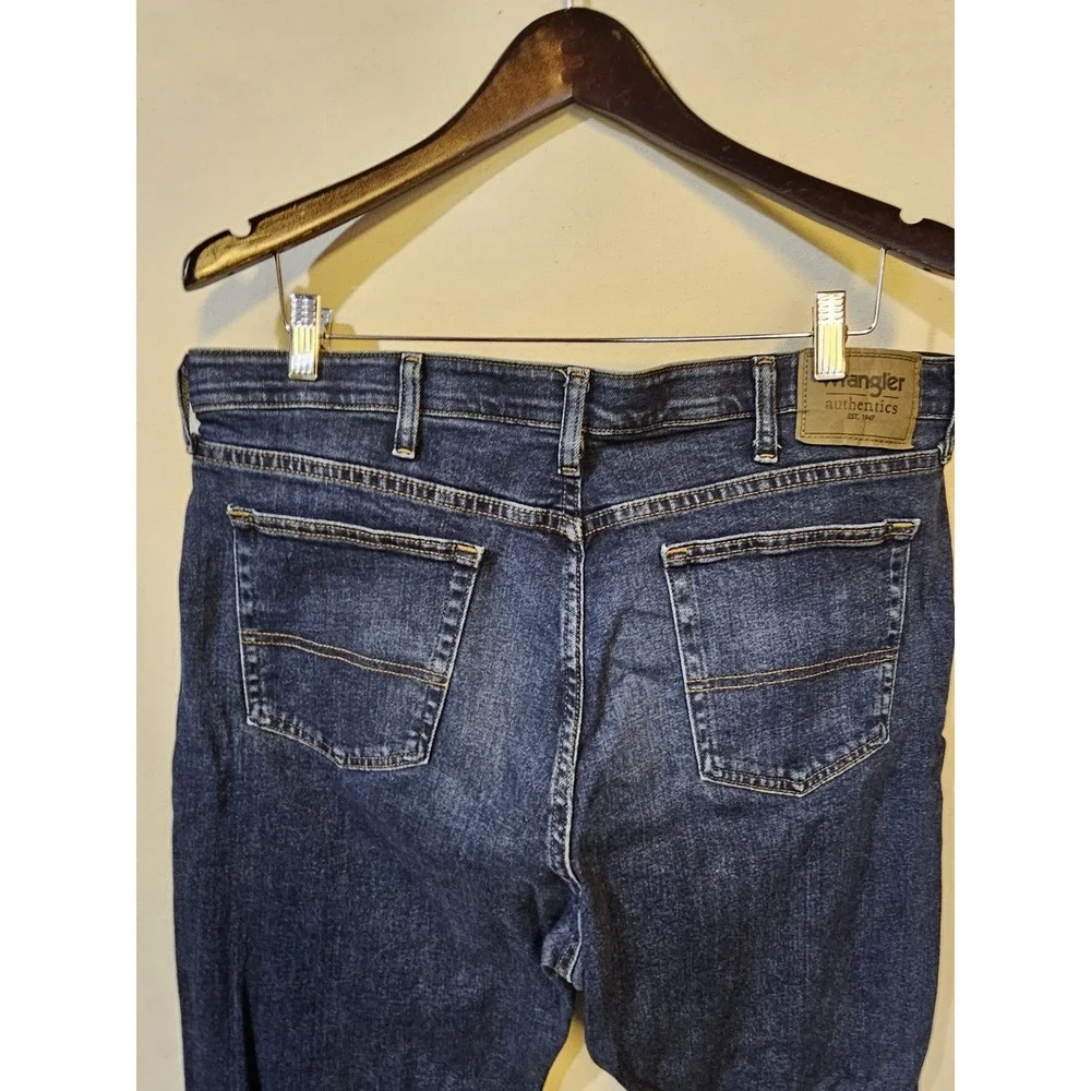 Wrangler Men's Authentics Reg Fit Straight Leg Jeans Blue 36x34‎